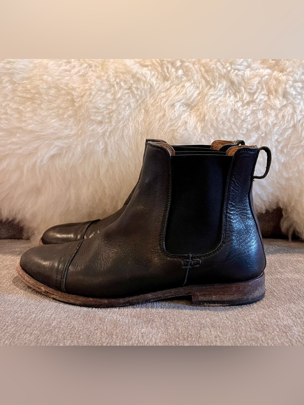 Women's Black Leather Sutro Footwear Chelsea Booties - Sleek Ankle Boots